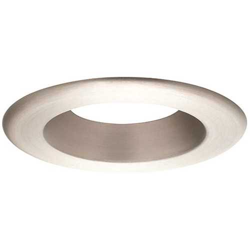 4 in. Decorative Brushed Nickel Trim Ring for LED Recessed Light with Trim Ring