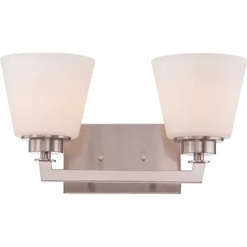 Nora 2-Light Brushed Nickel Bath Light Color/Finish Family