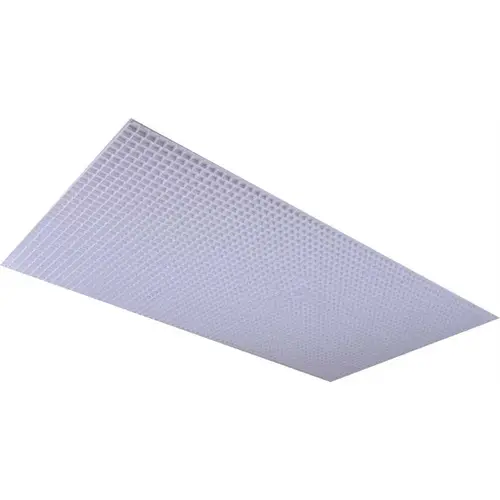 PLASKOLITE 1199233A 4 ft. x 2 ft. Suspended Egg Crate Light Ceiling Panel White - pack of 15