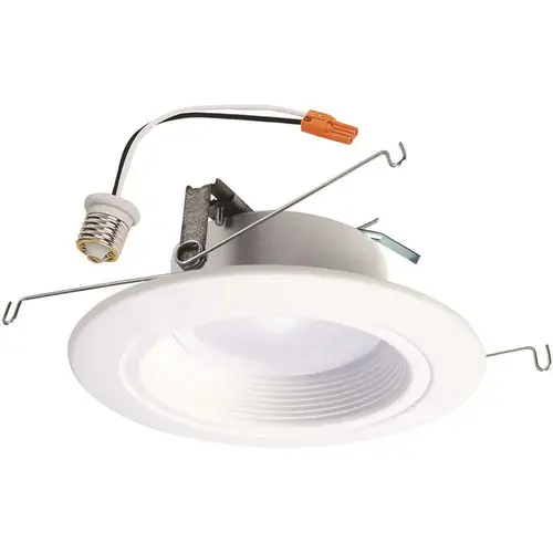 5 in. and 6 in. 2700K Matte White Integrated LED Recessed Retrofit Baffle-Trim Module 90 CRI