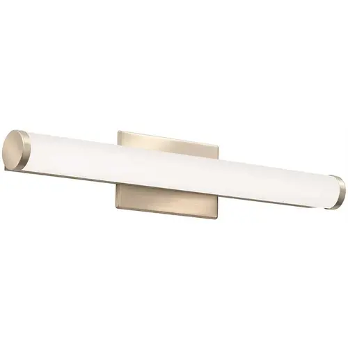 Contemporary Cylinder 2-Light Brushed Nickel 3K LED Vanity Light