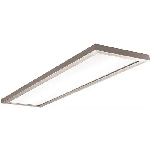 48 in. x 12 in. Low Profile Selectable LED Flush Mount Ceiling Flat Panel Brushed Nickel Rectangle 4000 Lumens Dimmable Color/Finish Family