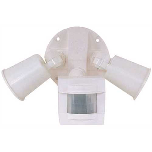 240-Watt 110-Degree White Motion Activated Outdoor Dusk to Dawn Security Flood Light with Twin Head