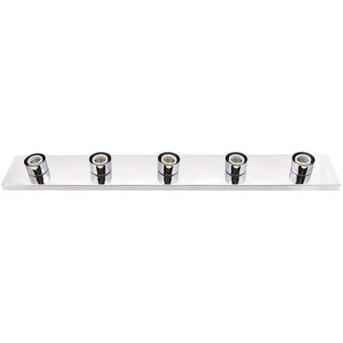 5 Lights Polished Chrome Bath Light