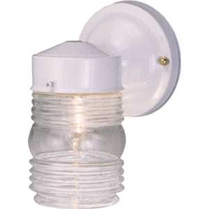 1-Light White Outdoor Wall Mount Lantern