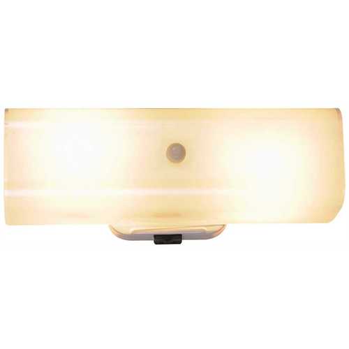 12 in. Vanity in Fixture White Uses Two 60-Watt Incandescent Medium Base Lamps