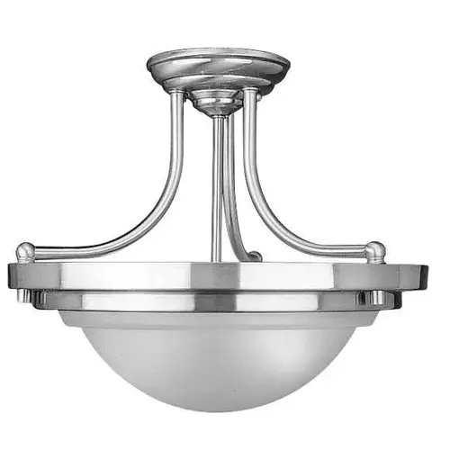 Monument 560802 2-Lights Brushed Nickel Semi-Flushmount