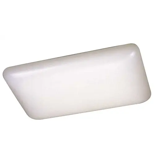4-Light White Rectangular Flushmount