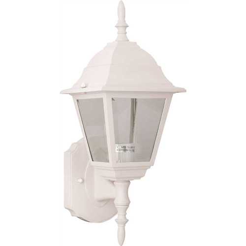 Monument 2495868 1-Light White Outdoor Wall Mount Lantern