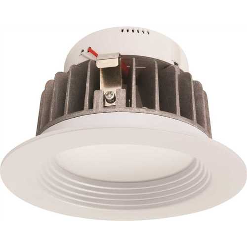 LED RETROFIT DOWNLIGHT FIXTURE, DIMMABLE, 4 IN., WHITE, USES (1) 12-WATT INTERGRATED LED INCLUDED