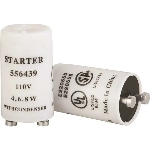 4, 6, or 8-Watt Fluorescent Starter