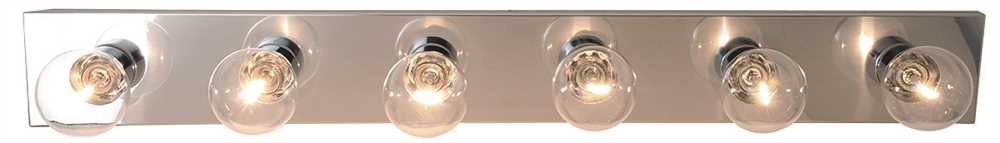 Royal Cove 671625 36 in. Vanity in Lighting Strip Polished Chrome Uses (6) 60-Watt Incandescent G25 Medium Base Lamps