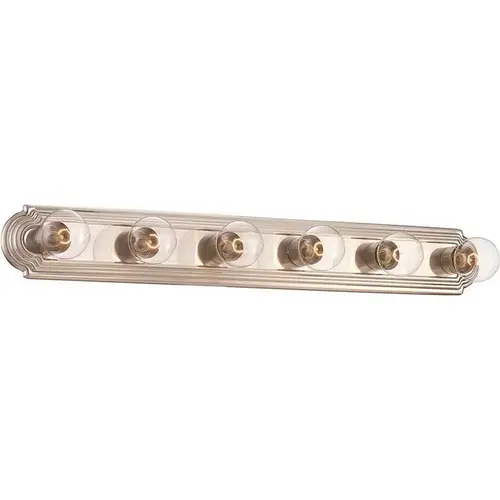 6-Light Brushed Nickel Vanity Light Color/Finish Family