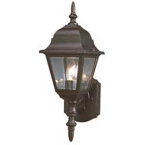 1-Light Black Outdoor Wall Mount Lantern