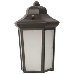 9-Watt Black Outdoor Integrated LED Wall Mount Lantern
