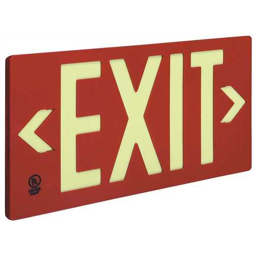 Jessup Manufacturing Company 7050-B 50 ft. Viewing Distance Single Face Red Exit Sign