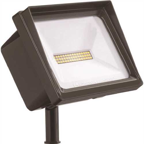 QTE 24-Watt Bronze Outdoor Integrated LED Flood Light