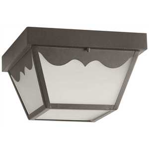 Black Integrated LED Outdoor Flush Mount