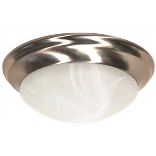 Monument 60/284 2-Light Brushed Nickel Flushmount Light Color/Finish Family