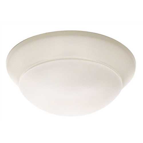 10 in. Flush Mount Ceiling in Fixture White Uses One 60-Watt Incandescent Medium Base Lamp