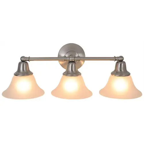 24-1/4 in. 3-Light Vanity in Fixture Brushed Nickel Uses 60-Watt Incandescent Medium Base Lamps Color/Finish Family