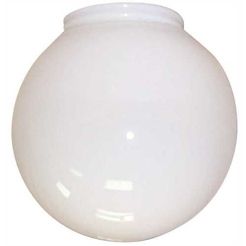 Polymer Products 3201-50630-GI 6 in. Acrylic White Globe with 3-1/4 in. Dia Threaded Neck
