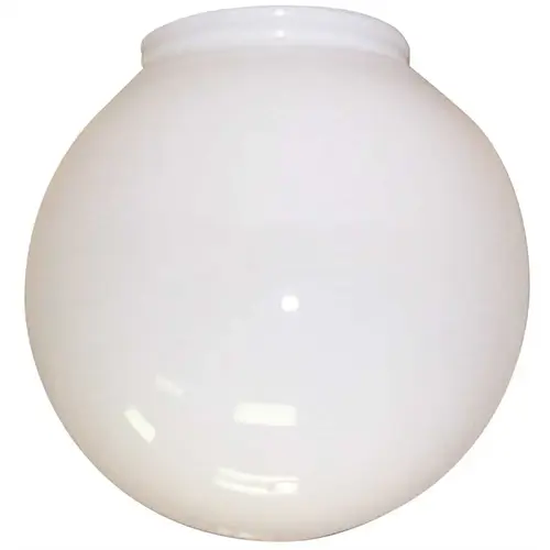 6 in. Acrylic White Globe with 3-1/4 in. Dia Threaded Neck