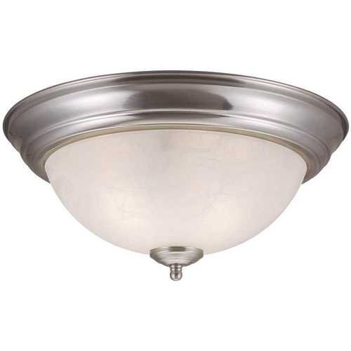 Design House 511550 Millbridge 2-Light Satin Nickel Ceiling Semi Flush Mount Light