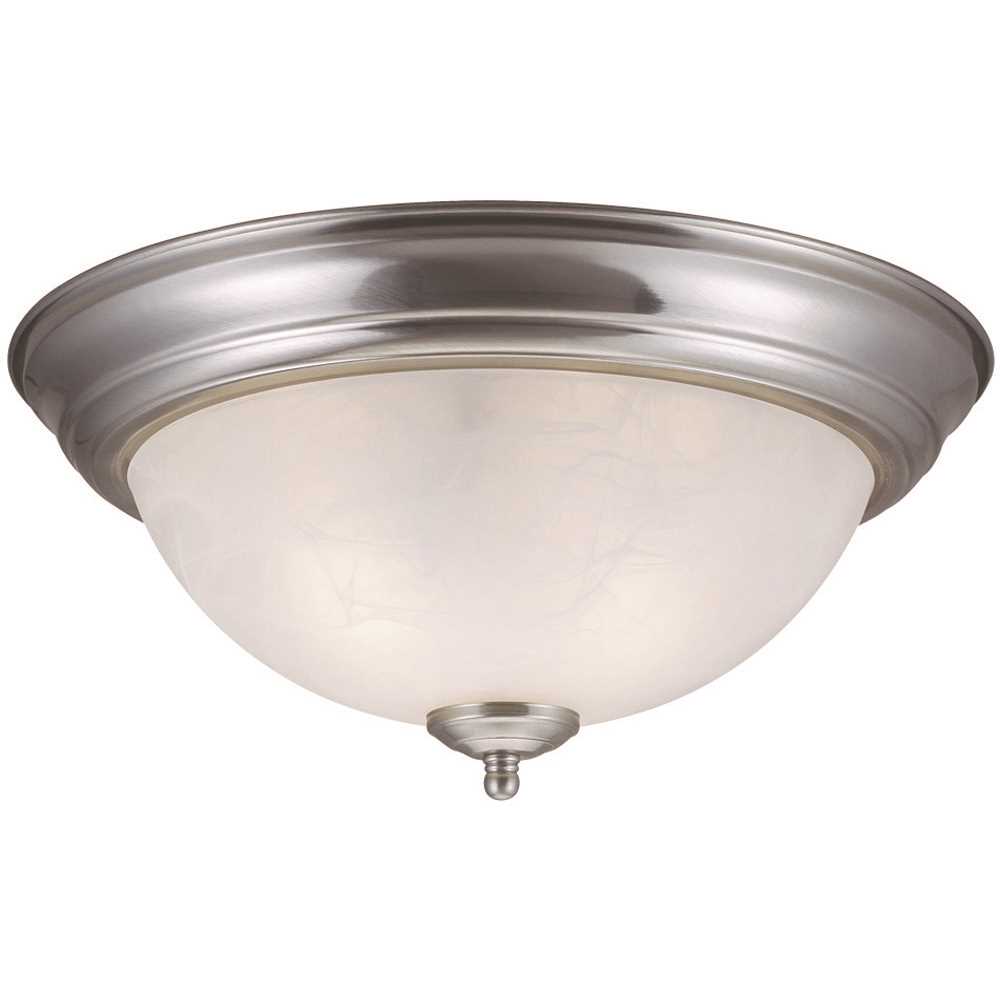 Design House 511550 Millbridge 2-Light Satin Nickel Ceiling Semi Flush Mount Light Color/Finish Family