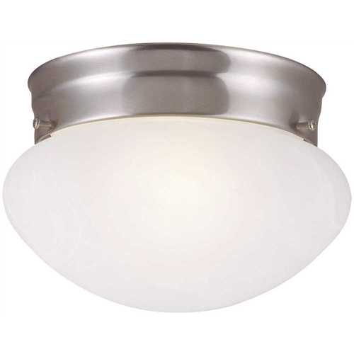 Design House 511568 Millbridge 2-Light Satin Nickel Ceiling Semi Flush Mount Light
