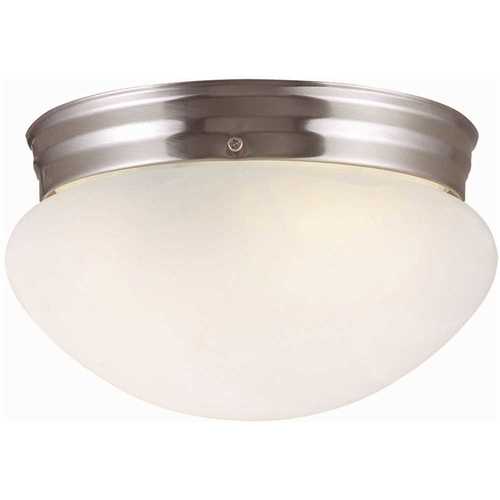 Design House 511576 Millbridge 1-Light Satin Nickel Ceiling Semi Flush Mount Light