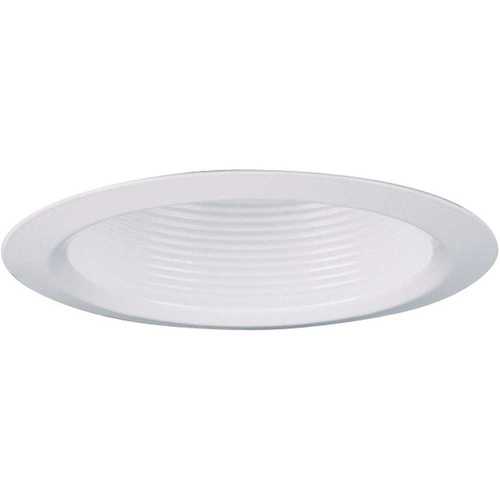 Lithonia Lighting 3B1MW R6 4 in. Matte White Recessed Incandescent Baffle Shallow Full Reflector Trim