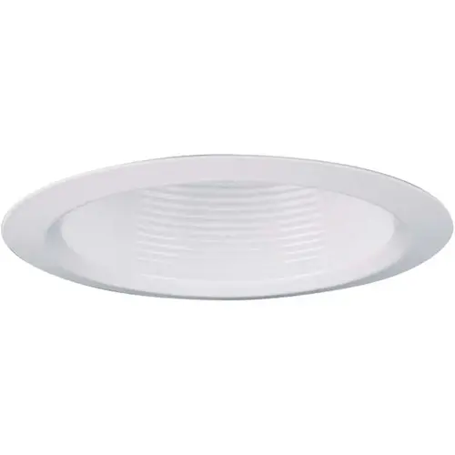 4 in. Matte White Recessed Incandescent Baffle Shallow Full Reflector Trim