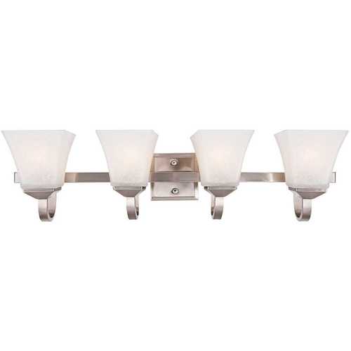 Torino 4-Light Satin Nickel Vanity Light Color/Finish Family