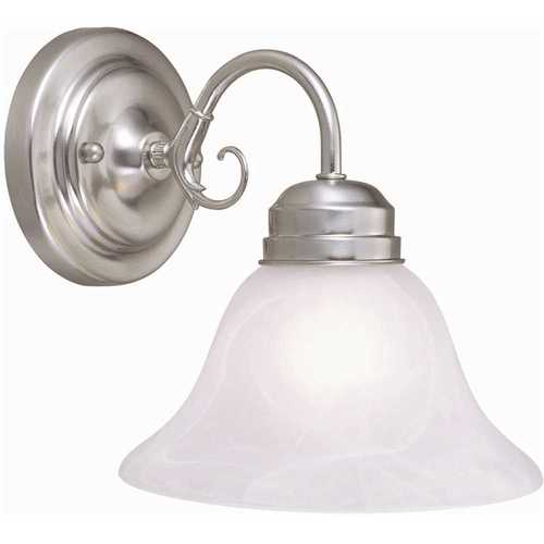 Design House 511618 Millbridge 1-Light Satin Nickel Wall Mount Sconce Color/Finish Family