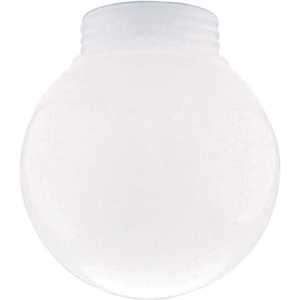 Westinghouse 8145000 6 in. White Glass Threaded Neck Globe with 3-1/4 in. Thread