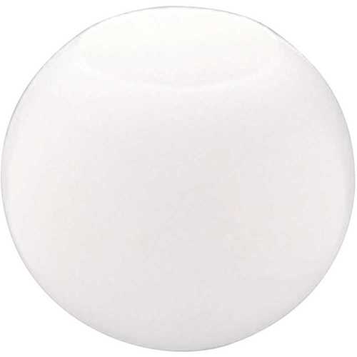 12 in. White Acrylic Neckless Globe with 5-1/4 in. Top Opening
