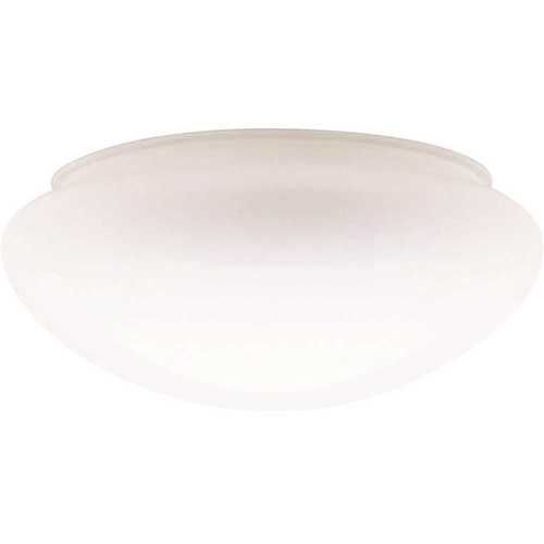 Westinghouse 8375700 4 in. Handblown White Mushroom Shade with 8 in. Fitter and 9-1/2 in. Width