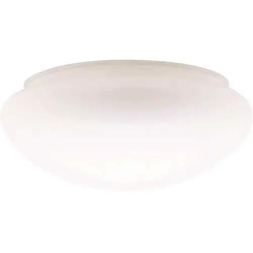 4 in. Handblown White Mushroom Shade with 8 in. Fitter and 9-1/2 in. Width