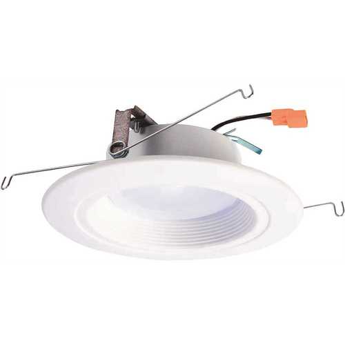 Halo RL560WH6930R 5 in. and 6 in. 3000K White Integrated LED Recessed Ceiling Light Fixture Retrofit Downlight Trim at 90 CRI, Soft White
