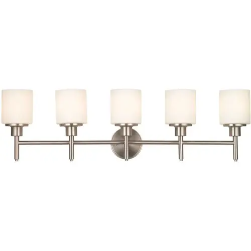 Aubrey 5-Light Satin Nickel Vanity Light Color/Finish Family