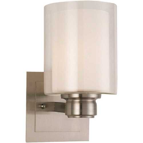 Oslo 1-Light Satin Nickel Indoor Wall Mount