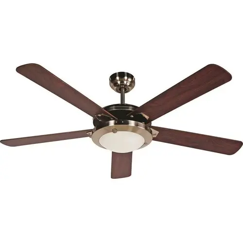 Eastport 52 in. Satin Nickel Ceiling Fan with Light Kit