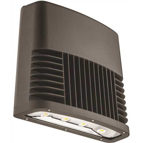 Contractor Select OLWX2 400-Watt Equivalent Integrated LED Dark Bronze Wall Pack Light 4000K