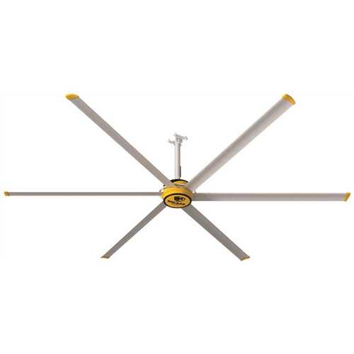 Big Ass Fans F-ES2-1201S34 3600 12 ft. Indoor Yellow and Silver Aluminum Shop Ceiling Fan with Wall Control