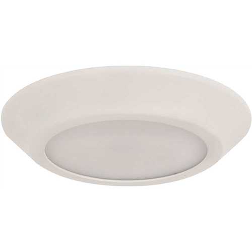 7.5 in. 1-Light White LED Flush Mount