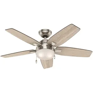 Antero 46 in. LED Indoor Brushed Nickel Ceiling Fan with Light Antero 46 in. LED Indoor Brushed Nickel Ceiling Fan with Light