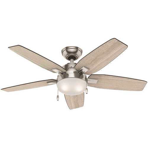 Hunter 59212 Antero 46 in. LED Indoor Brushed Nickel Ceiling Fan with Light
