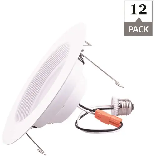 Simply Conserve L13DL5/6-27K 5/6 in. Retrofit 2700K Remodel Non-IC Rated Canless Integrated LED Recessed Light Kit with White Trim - pack of 12