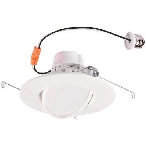 6 in. White Integrated LED Recessed Trim